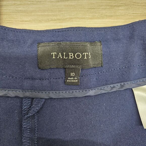 TALBOTS Womens Blue Heritage Wide Leg Dress Pants Size 10 - Picture 5 of 9